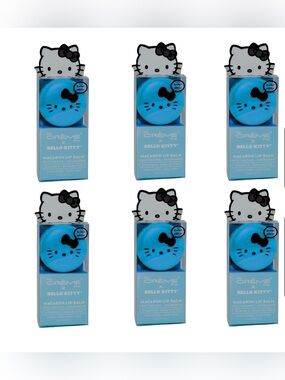 6 NIB The Creme Shop X Hello Kitty Macaron Lip Balm Cool As Mint Special Edition